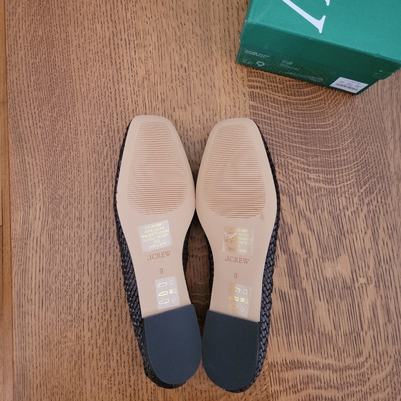 J. Crew Leather Woven Quinn Ballet Flat - Rich Hickory - Picture 9 of 11